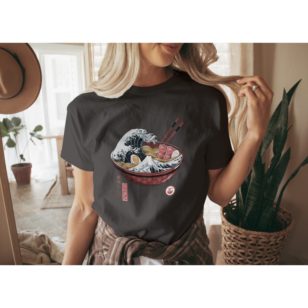 Japanese Noodle T Shirt, Japanese Shirt, Anime Crewneck T-shirt, Anime Movie Shirt, Funny Anime Shirt, Vintage Anime T Shirt, Japanese Style - 3.jpg