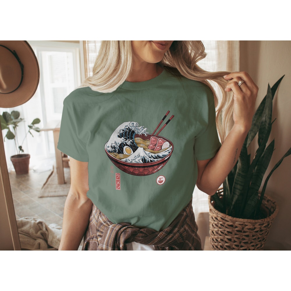 Japanese Noodle T Shirt, Japanese Shirt, Anime Crewneck T-shirt, Anime Movie Shirt, Funny Anime Shirt, Vintage Anime T Shirt, Japanese Style - 5.jpg