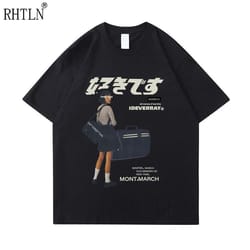 japanese streetwear t-shirt, aesthetic graphic anime tee