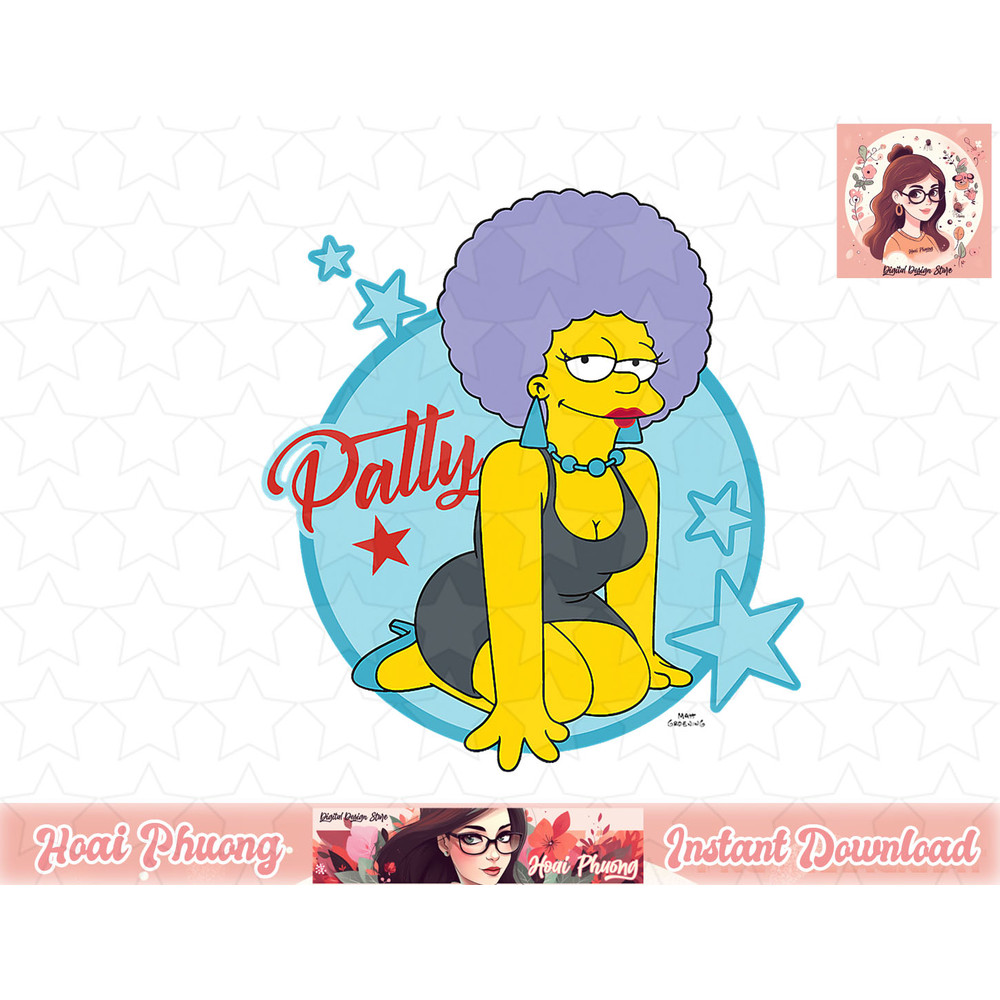 The Simpsons Patty Portrait V2 png, instant download.jpg