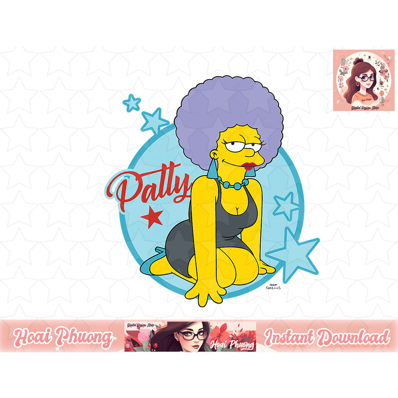 The Simpsons Patty Portrait V2 png, instant download.jpg