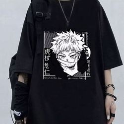 oversized black anime tshirt, aesthetic clothing, comfort cotton tee, graphic anime tee, anime manga tshirt, anime lover