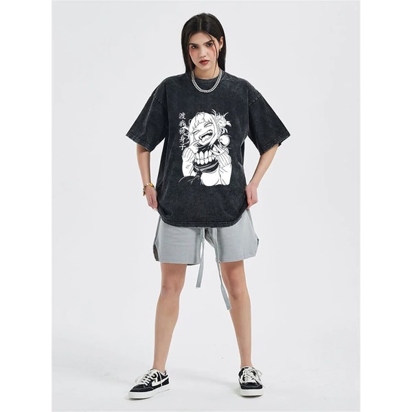 Oversized Vintage Shirt, Anime Manga Shirts, Unisex Washed Tshirt, Japanese Shirt, Cool Anime Shirt, Graphic Tees - 2.jpg