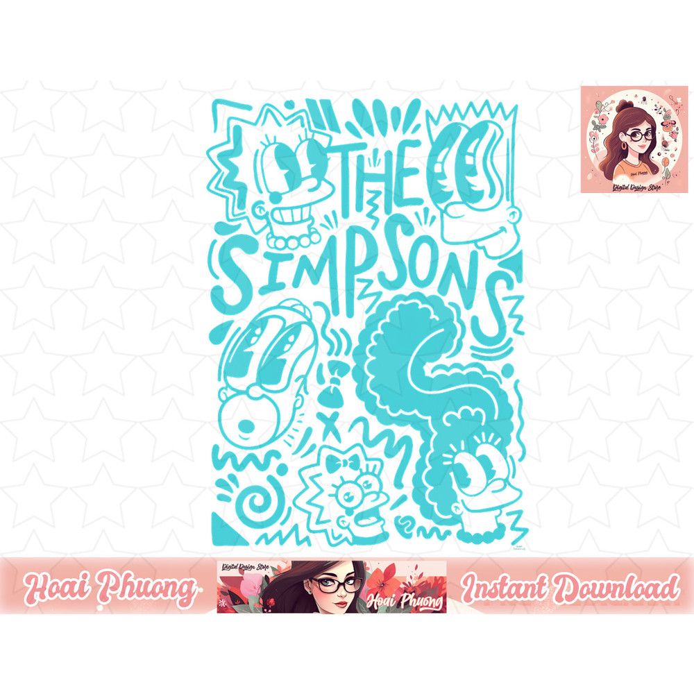 The Simpsons Pop Art Mashup png, instant download.jpg
