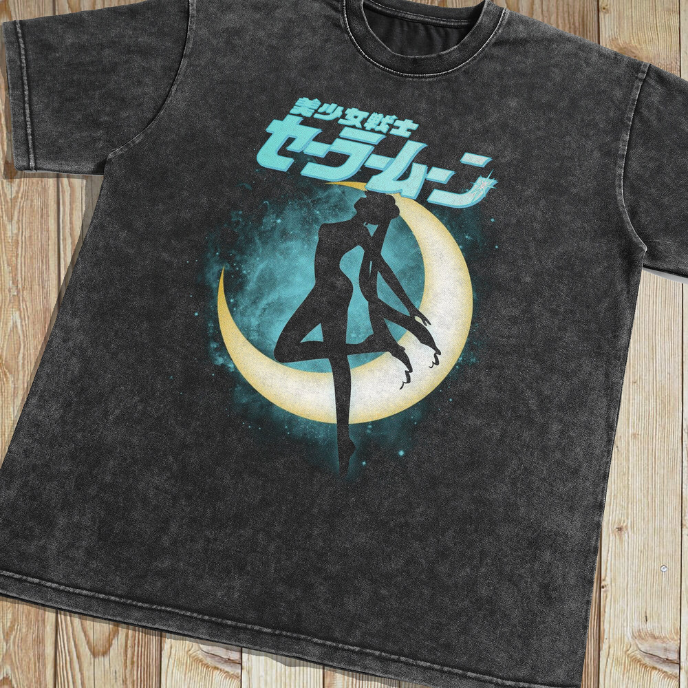 Sailor Moon Vintage Washed T-shirt, Anime Manga Graphic Tee Gift For Women, Retro 90's Unisex Shirt Gift - 2.jpg