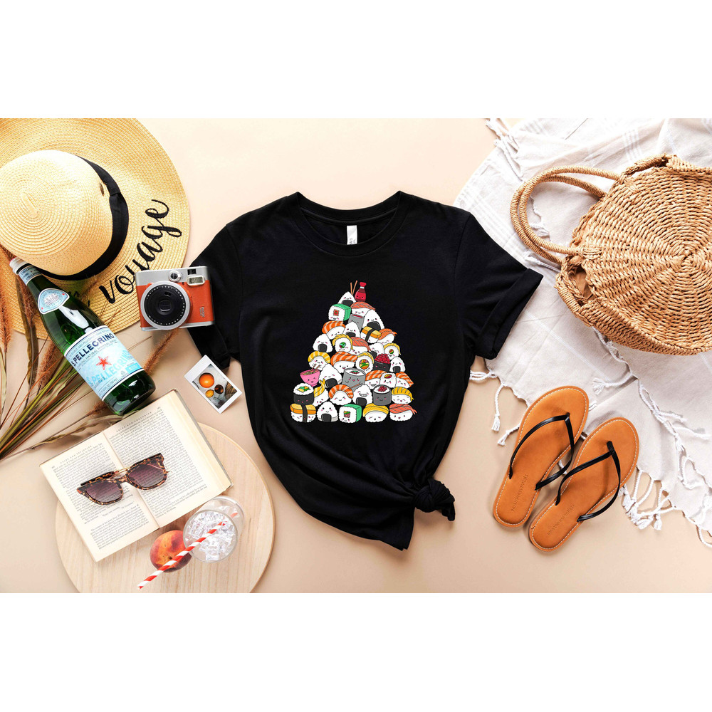 Sushi Lover Apparel - Anime Foodie Clothing - Cartoon Food T-Shirt - Japanese Food Tee - Ramen Mom Tshirt - Japanese Aesthetic Shirt - 2.jpg