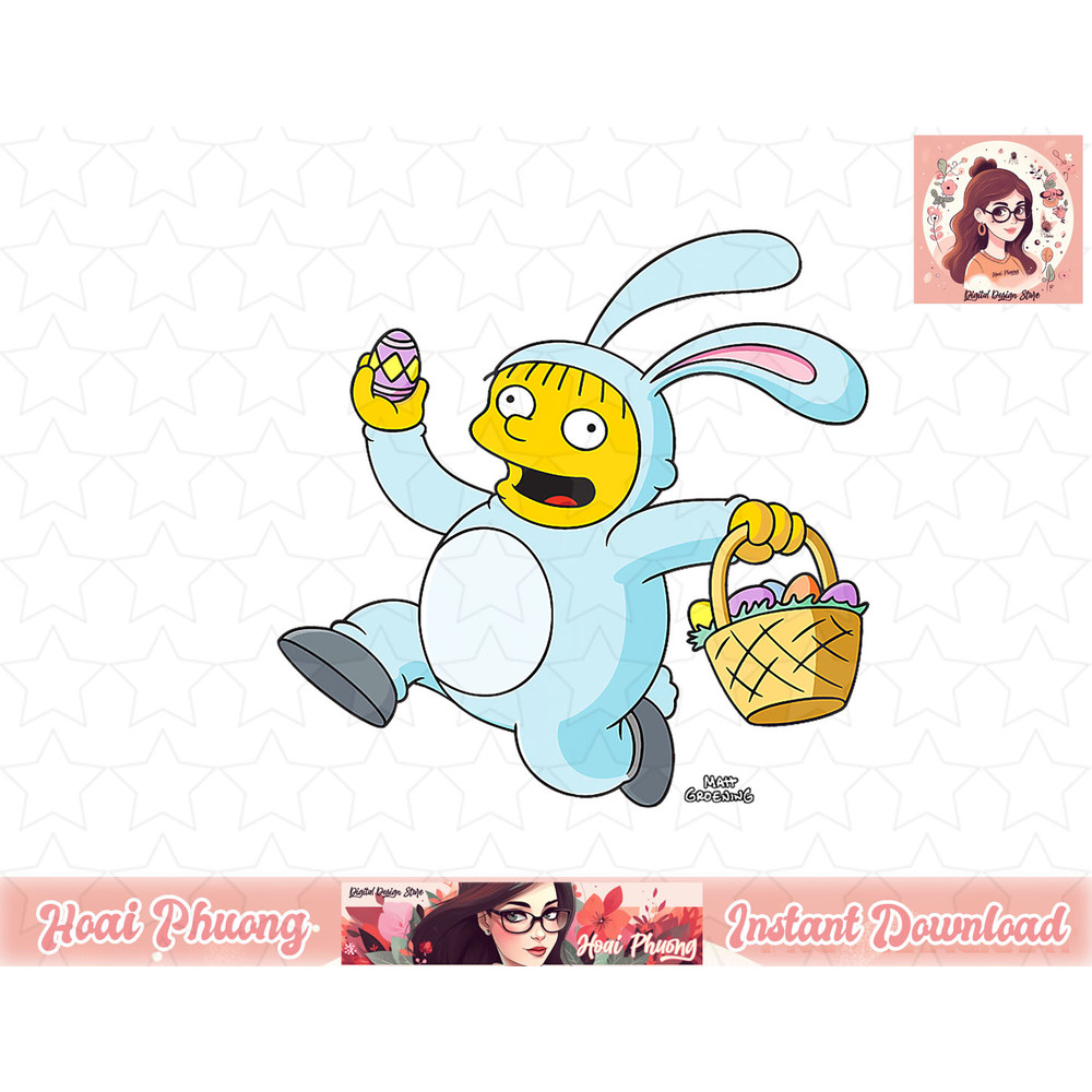 The Simpsons Ralph Wiggum Easter Bunny Funny png, instant download.jpg