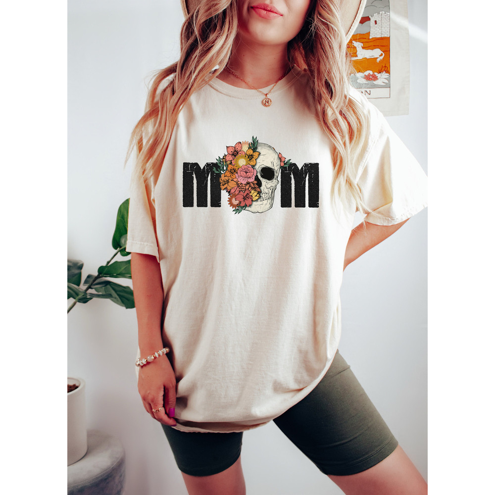 Mom Skull Shirt, Funny Mother's Day Shirt, Cool Mama Shirt, Floral Mama Tshirt, Skeleton Mother Shirt, Skeleton Sweaatshirt, Custom Mama Tee - 2.jpg