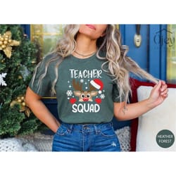christmas teacher squad shirt, christmas teacher shirt, reindeer teacher squad shirt, christmas gift for teacher, christ