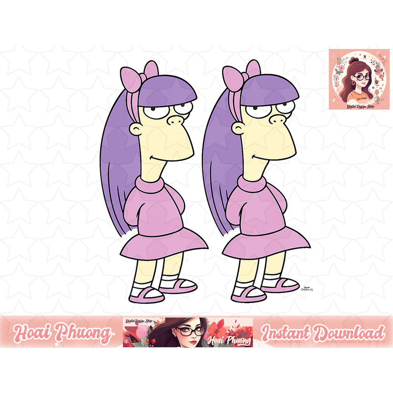 The Simpsons Sherri and Terri Twins png, instant download.jpg
