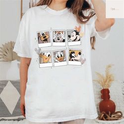 vintage disney mickey polaroid shirt, mickey shirt, disney family shirts, mickey and friends shirt, disneyland shirt, di