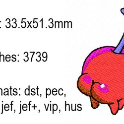 cherry embroidery design