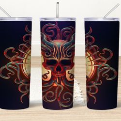 skull glitter tumbler, skull glitter skinny tumbler