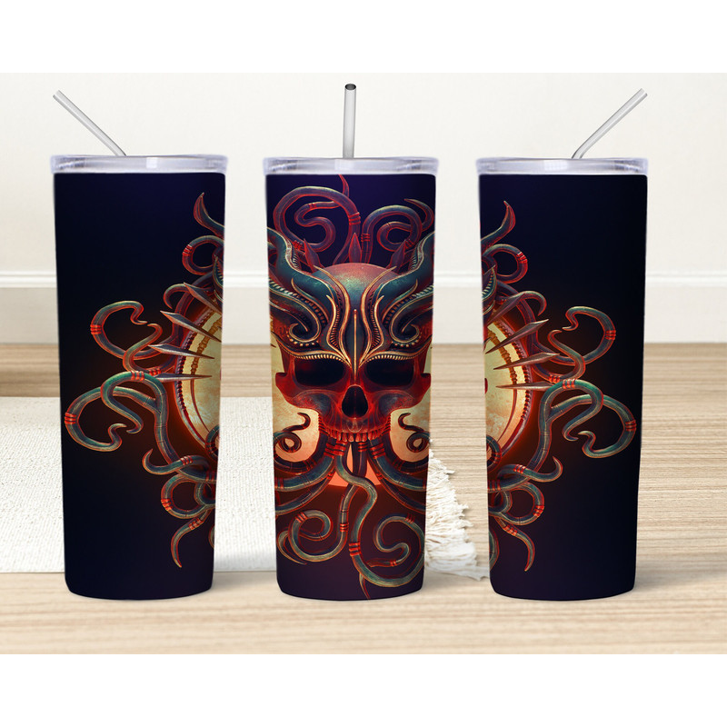 Skull Glitter Tumbler, Skull Glitter Skinny Tumbler.png
