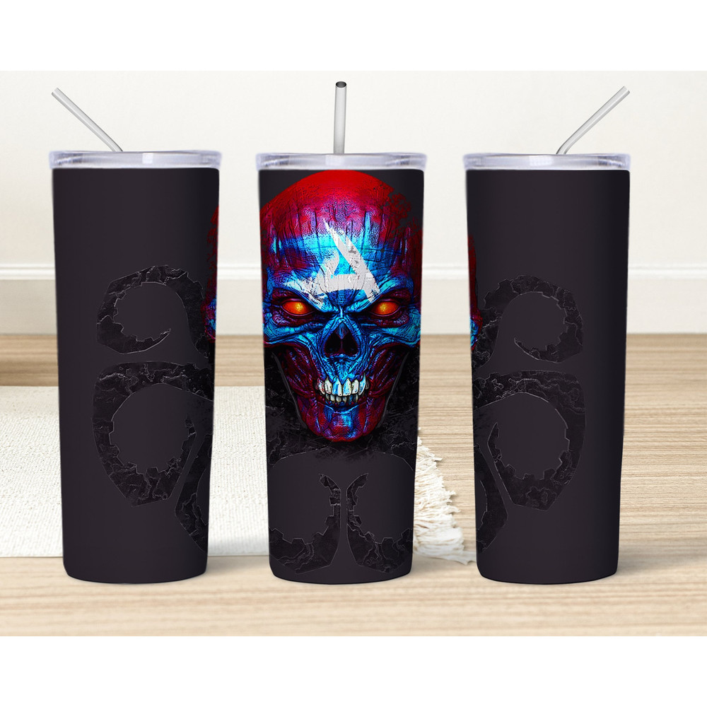 Skulls And Flowers Tumbler, Skulls And Flowers Skinny Tumbler.png