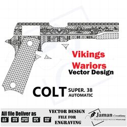 colt 1911 vikings theme design ezcad ready files