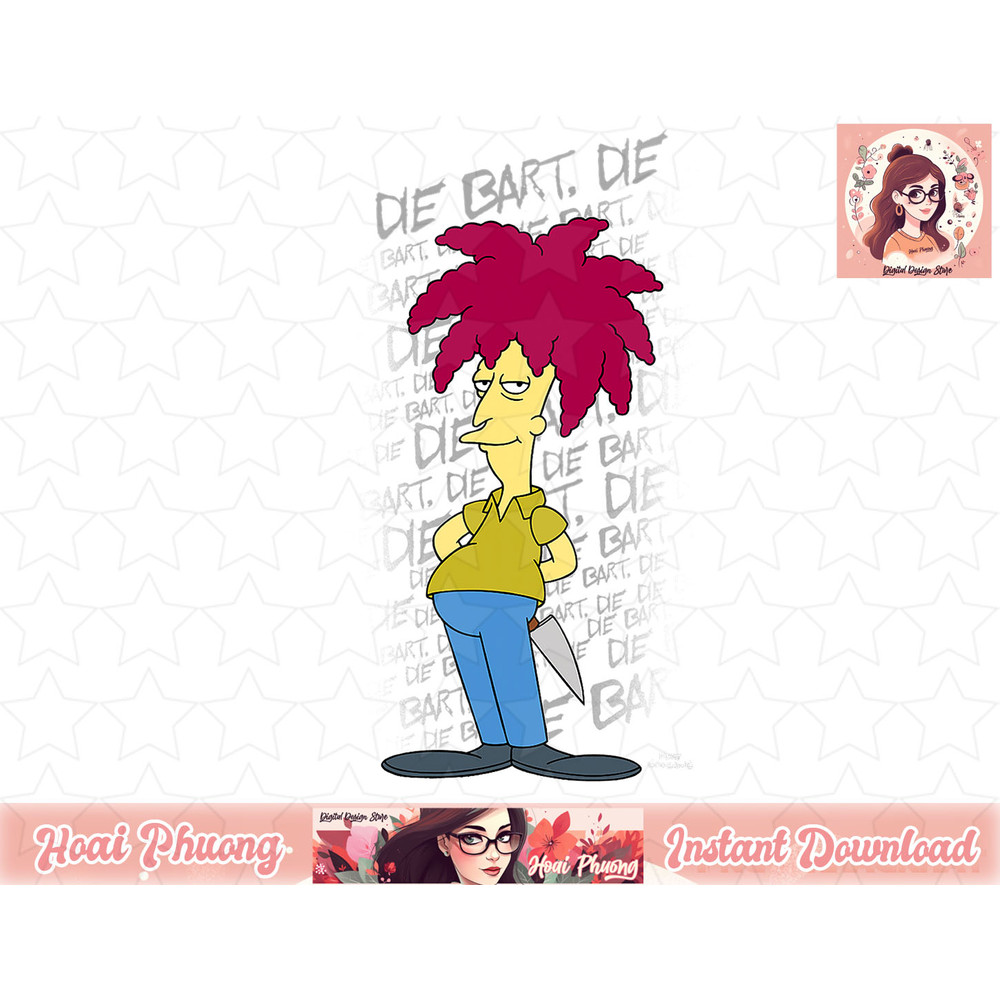 The Simpsons Sideshow Bob Die Bart Die V1 png, instant download.jpg