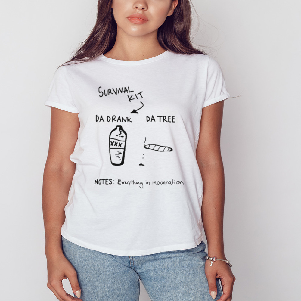 Survival Kit Da Drank Da Tree Notes Everything In M, Unisex Clothing, Shirt For Men Women, Graphic Design, Unisex Shirt