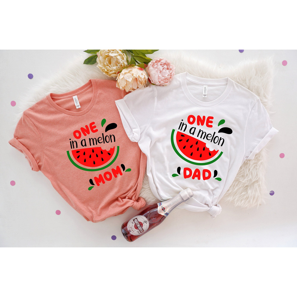 One in a Melon Mom Dad Shirts,One in a Melon Mom Shirts,Birthday Shirt for Mom,Watermelon Birthday Shirts,2022 First Birthday,One in a Melon - 1.jpg