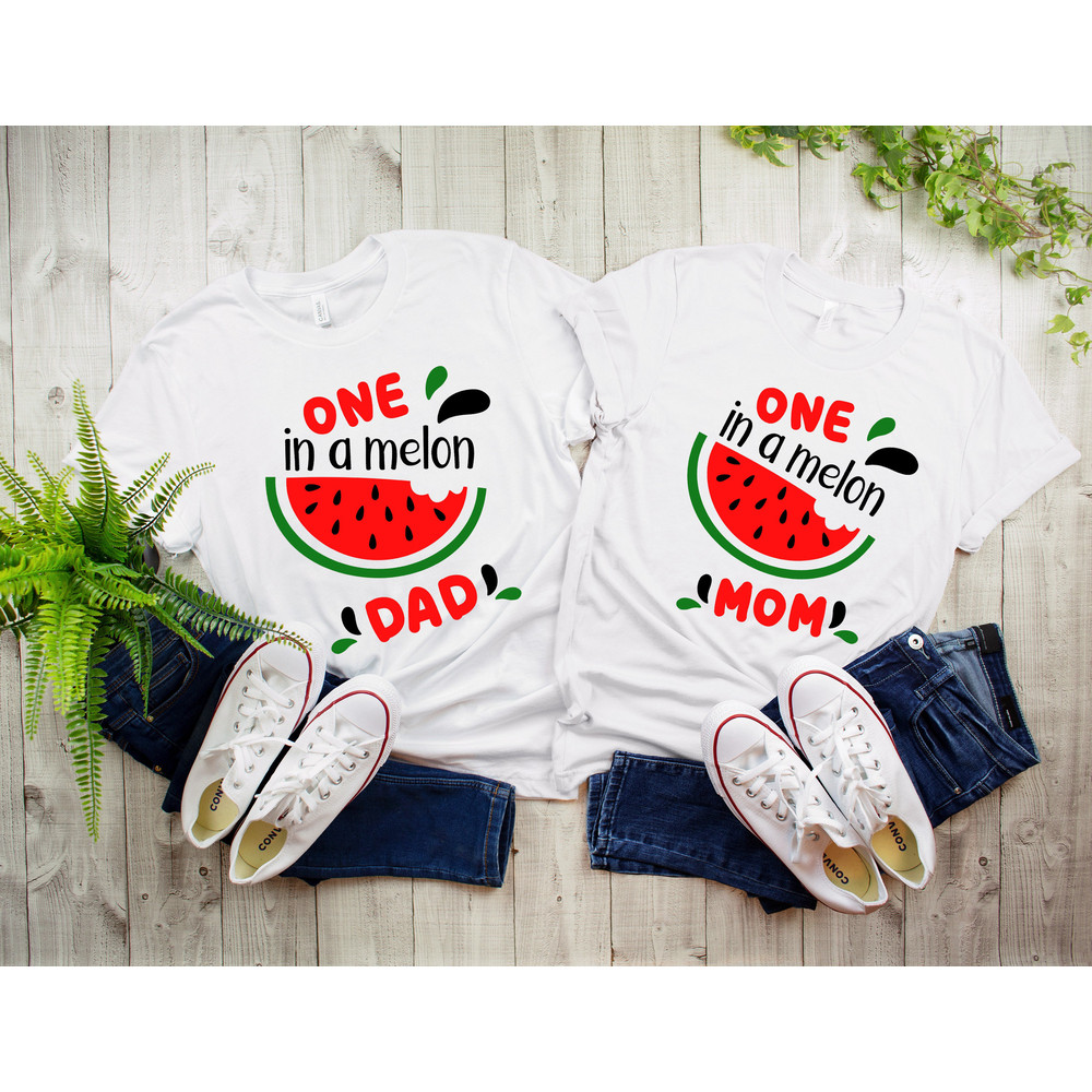 One in a Melon Mom Dad Shirts,One in a Melon Mom Shirts,Birthday Shirt for Mom,Watermelon Birthday Shirts,2022 First Birthday,One in a Melon - 2.jpg