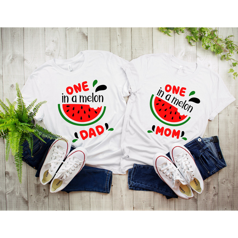 One in a Melon Mom Dad Shirts,One in a Melon Mom Shirts,Birthday Shirt for Mom,Watermelon Birthday Shirts,2022 First Birthday,One in a Melon - 2.jpg