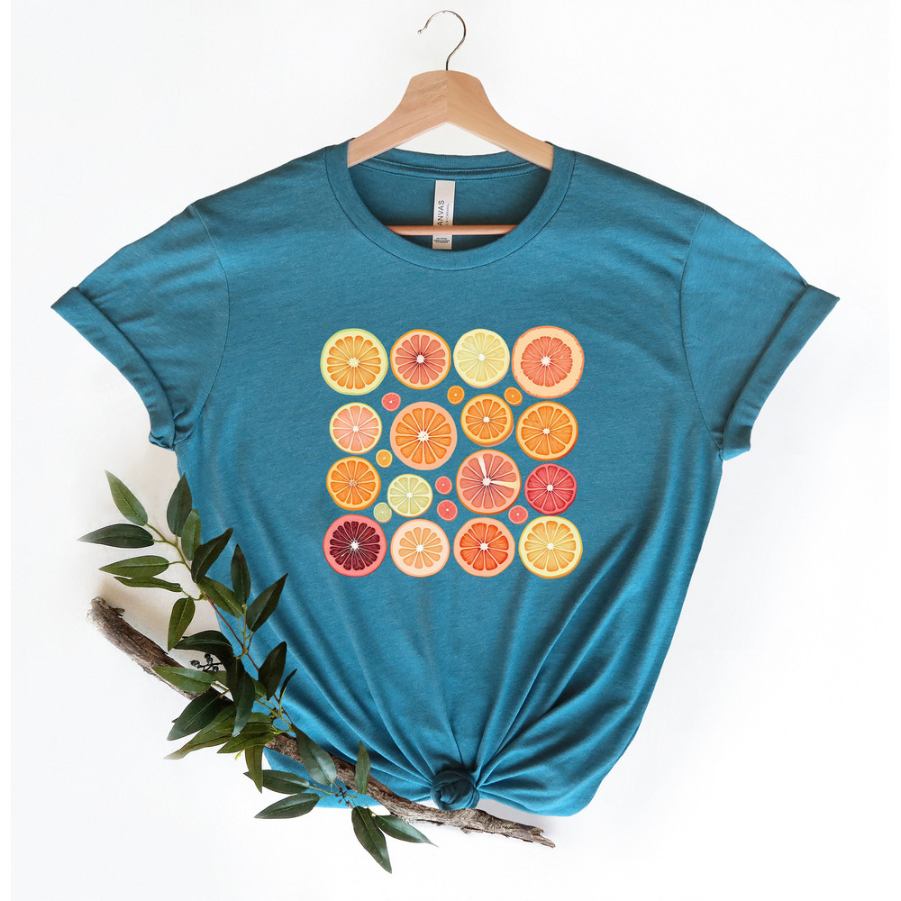 Oranges Food Printed Shirt, Cottagecore Oranges Shirt, Foodie Lover Tee, Retro Comfort Orange Shirt, Aesthetic Shirt For Women, Gift For Her - 3.jpg