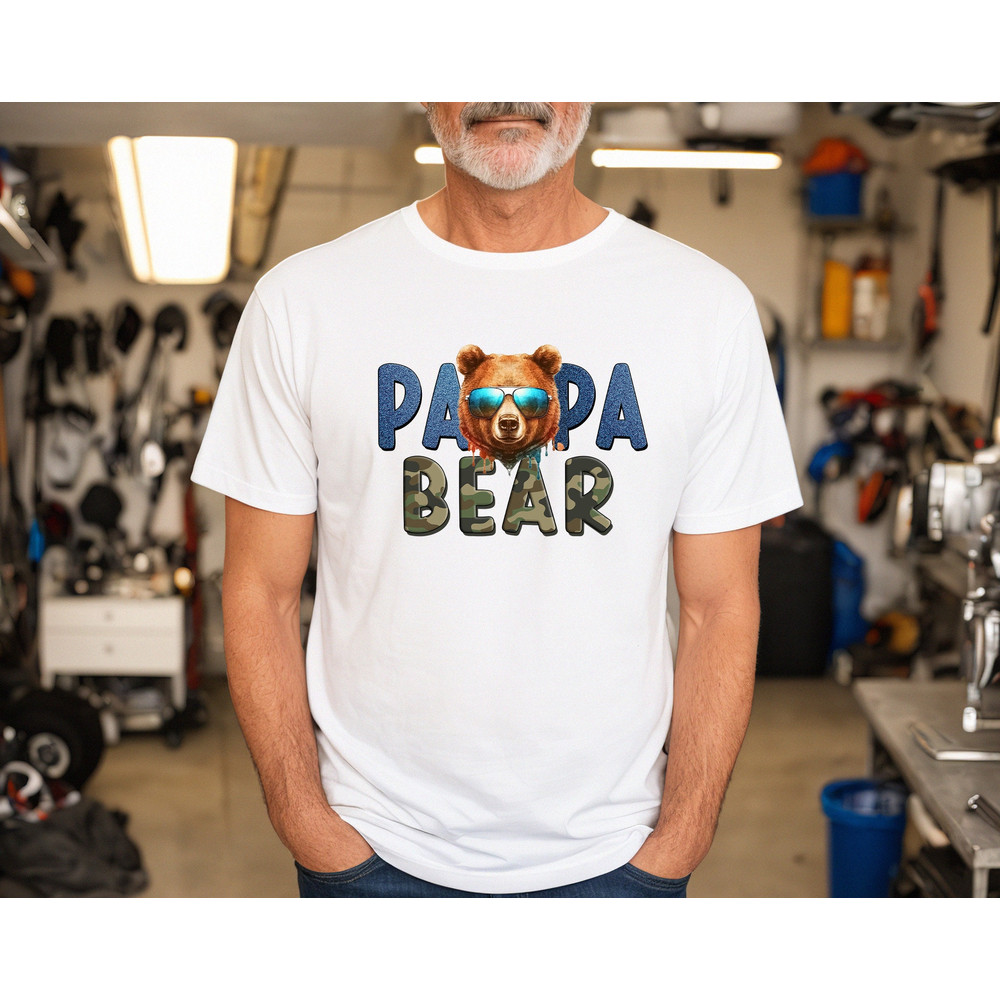 Papa Bear Shirt, Papa Bear With Sunglasses, Gorgeous Father Sweatshirt, Happy Father's Day Shirt, Father's Day Sweatshirt, Dada Bear Sweater - 3.jpg