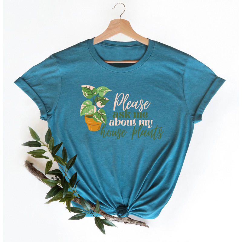 Please Ask Me About My House Plants Shirt, Plant Lover Shirt, Retro Comfort Plant Shirt, Gift For Her, Aesthetic Plant Gift, Plant Woman Tee - 3.jpg
