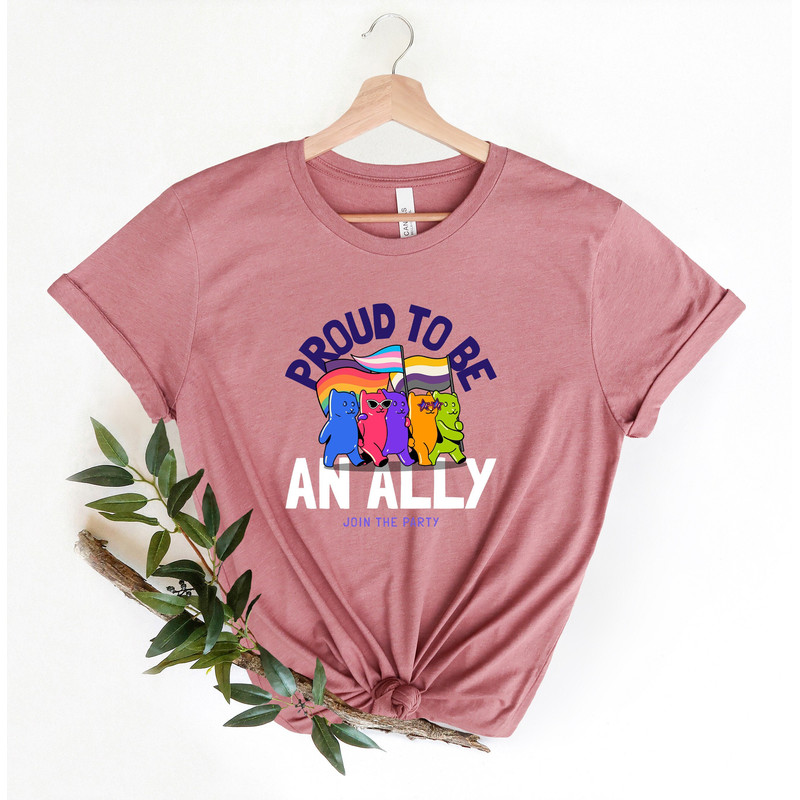 Proud To Be An Ally Join The Party, Queer Sweatshirt, LGBTQ Shirt, Pride Month Shirt, Pride Ally Shirt, Trans Pride Outfit, Love Is Love Tee - 2.jpg