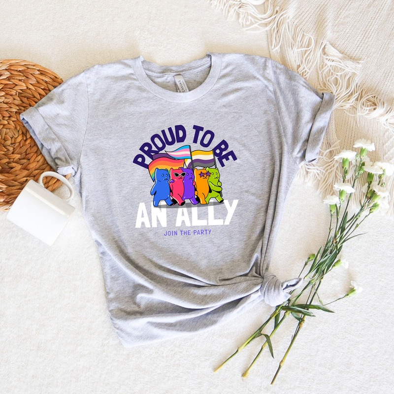 Proud To Be An Ally Join The Party, Queer Sweatshirt, LGBTQ Shirt, Pride Month Shirt, Pride Ally Shirt, Trans Pride Outfit, Love Is Love Tee - 3.jpg