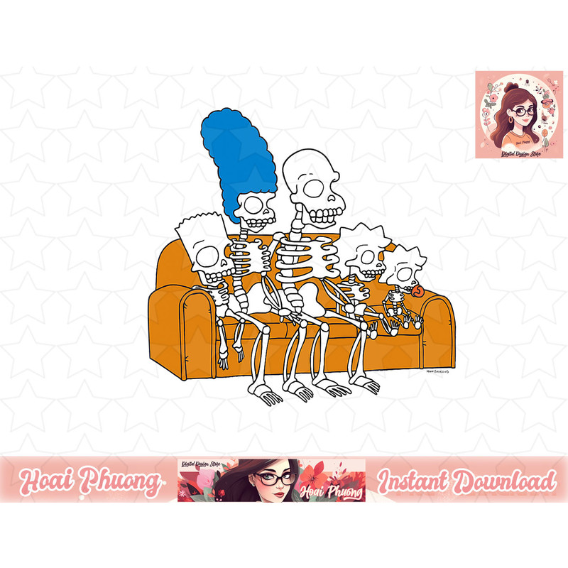 The Simpsons Skeletons Treehouse of Horror Couch Gag png, instant download.jpg