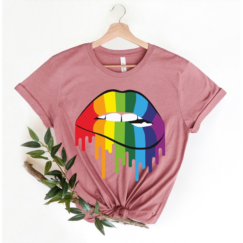 Rainbow Lips Shirt, LGBT Lips Shirt,Rainbow Shirt,LGBT Shirt,Lips Tshirt,Pride Shirt,Tee Shirts Women,Equality Shirts,Boho Tshirt,Gay Tshirt - 1.jpg