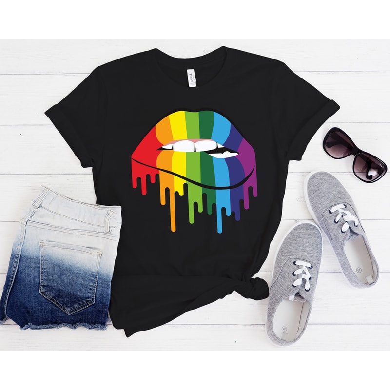 Rainbow Lips Shirt, LGBT Lips Shirt,Rainbow Shirt,LGBT Shirt,Lips Tshirt,Pride Shirt,Tee Shirts Women,Equality Shirts,Boho Tshirt,Gay Tshirt - 3.jpg