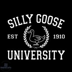 embroidered silly goose university svg, funny embroidered svg files