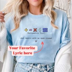 custom lyrics ed sheerious tour 2023, custom ed mathematics tour lyrics shirt, retro mathematics tour concert, ed fan gi