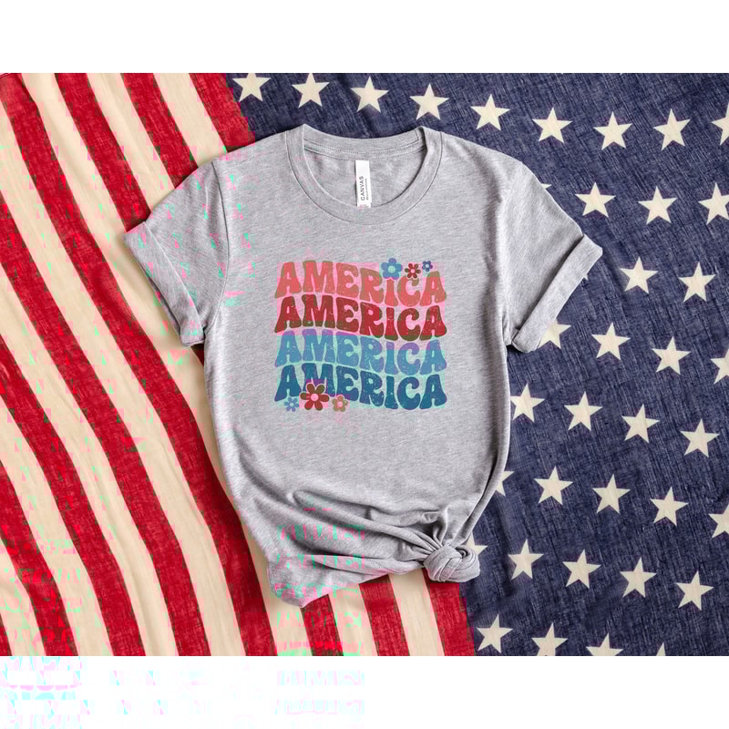 Retro Comfort America Shirt, Floral America Shirt, Groovy America Shirt, Happy 4th of July Gifts, 4th of July Shirt, Independence Day Tshirt - 3.jpg