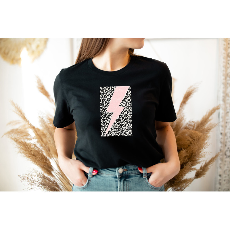 Retro Comfort Leopard Lightning Bolt Shirt, Vintage Leopard Lightning Shirt, Lightning Shirt, Cheetah Print Sweatshirt, Lightning Sweatshirt - 3.jpg