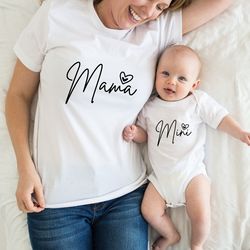 retro comfort mothers day shirt,  happy mothers day shirts,  mama and mini crewneck,