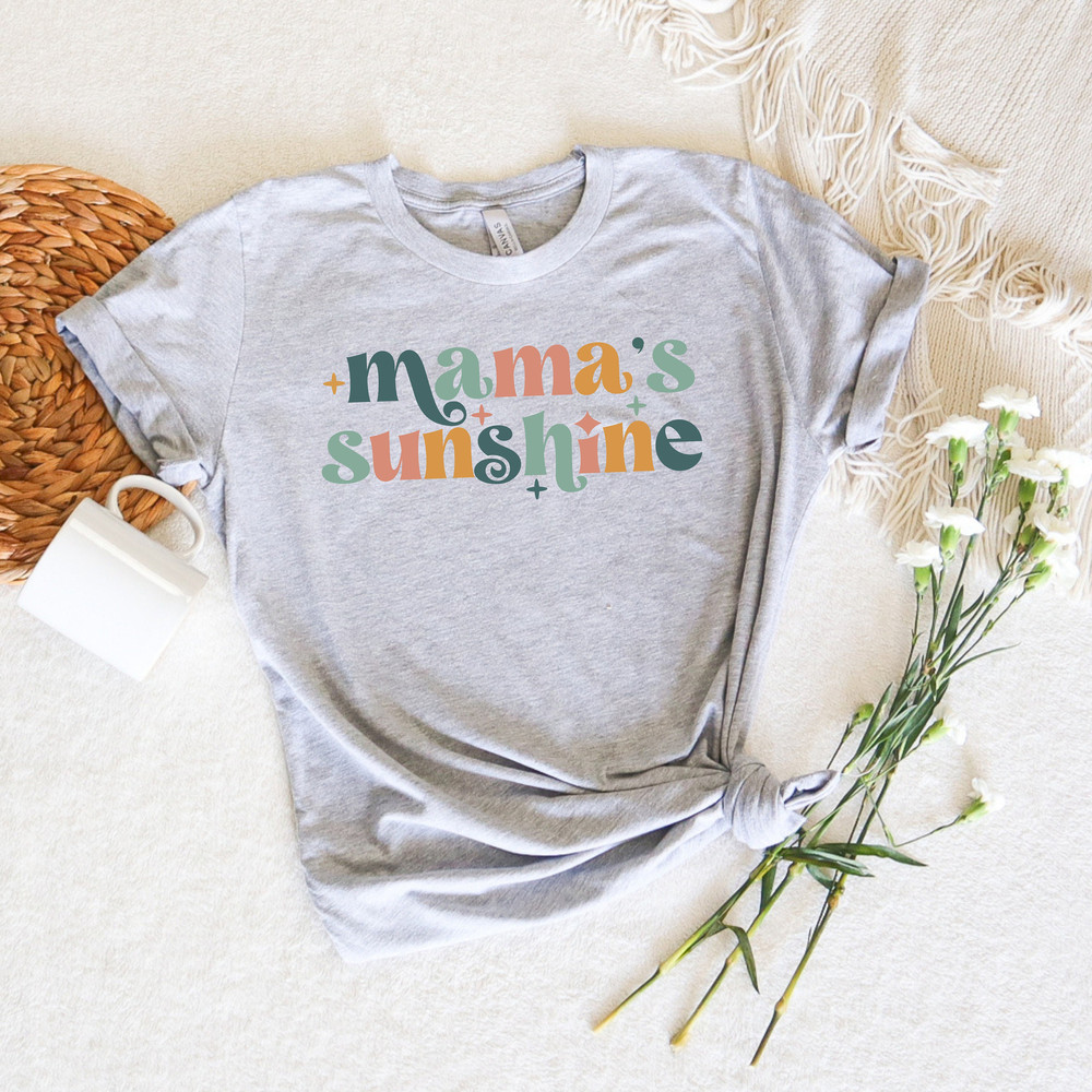Retro Comfort Mother's Tshirt, Mama's Sunshine Tee, Happy Mother's Day Shirt, Gift For Mom, Mama Mini Shirts, Personalized Mother's Day Gift - 2.jpg