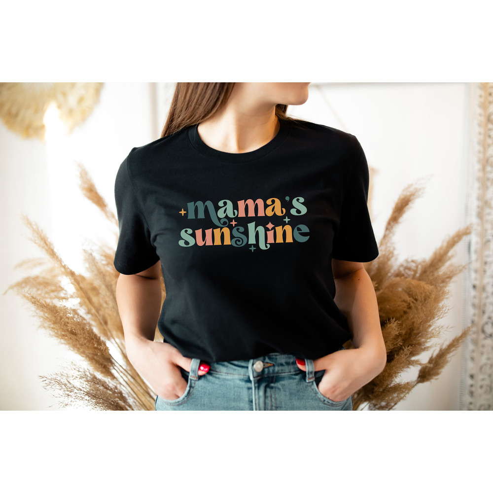 Retro Comfort Mother's Tshirt, Mama's Sunshine Tee, Happy Mother's Day Shirt, Gift For Mom, Mama Mini Shirts, Personalized Mother's Day Gift - 3.jpg