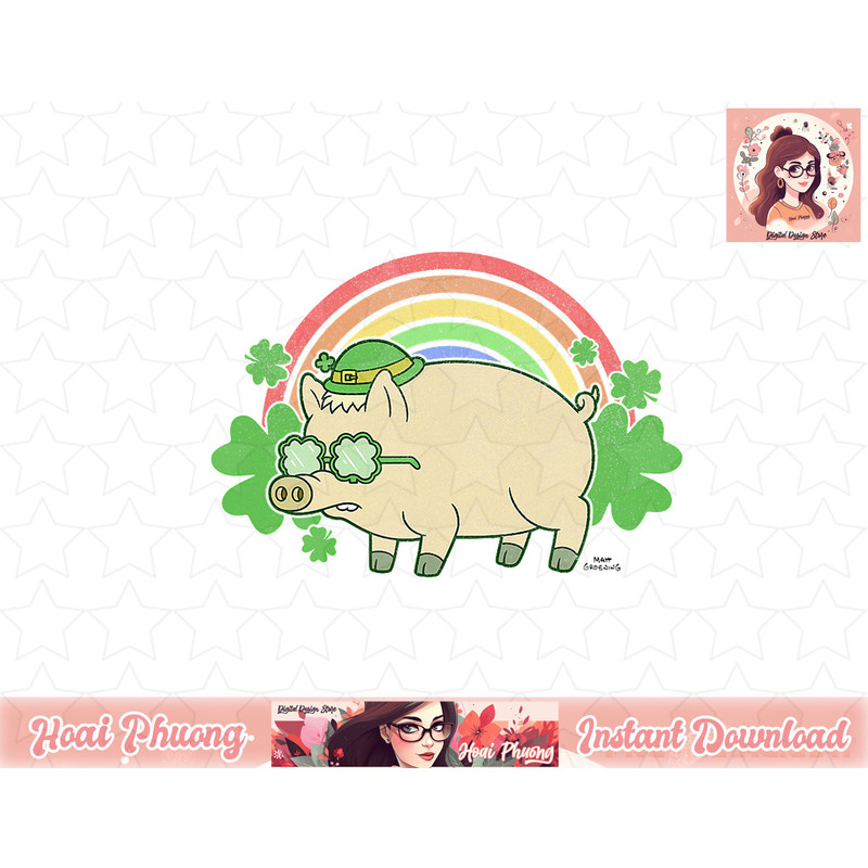 The Simpsons St. Patrick s Day Harry Plopper Lucky Rainbow png, instant download.jpg