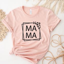 retro vintage mama shirt,  comfort mama shirt,  leopard print mama shirt,  happy mother