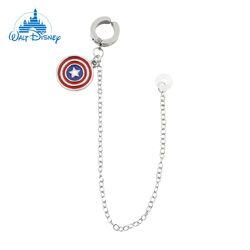 Disney Marvel Sci-Fi Movie Superhero Captain America Shield Earrings Fashion Trend Avengers Steve Rogers Earrings
