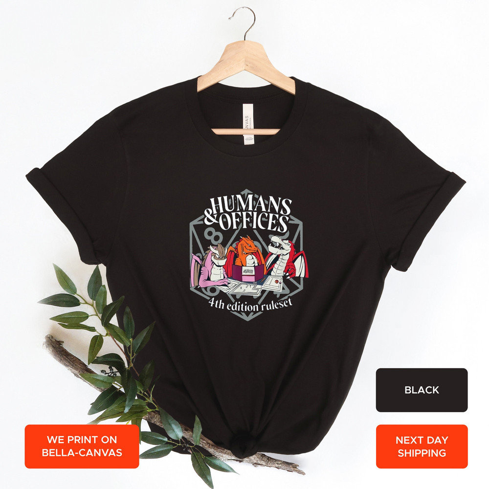 Humans And Offices Dragons Playing A Game In A Dungeon Shirt, Family Game Night, Dungeon Master Tee, Board Game Gaming Gifts, AY84 - 2.jpg