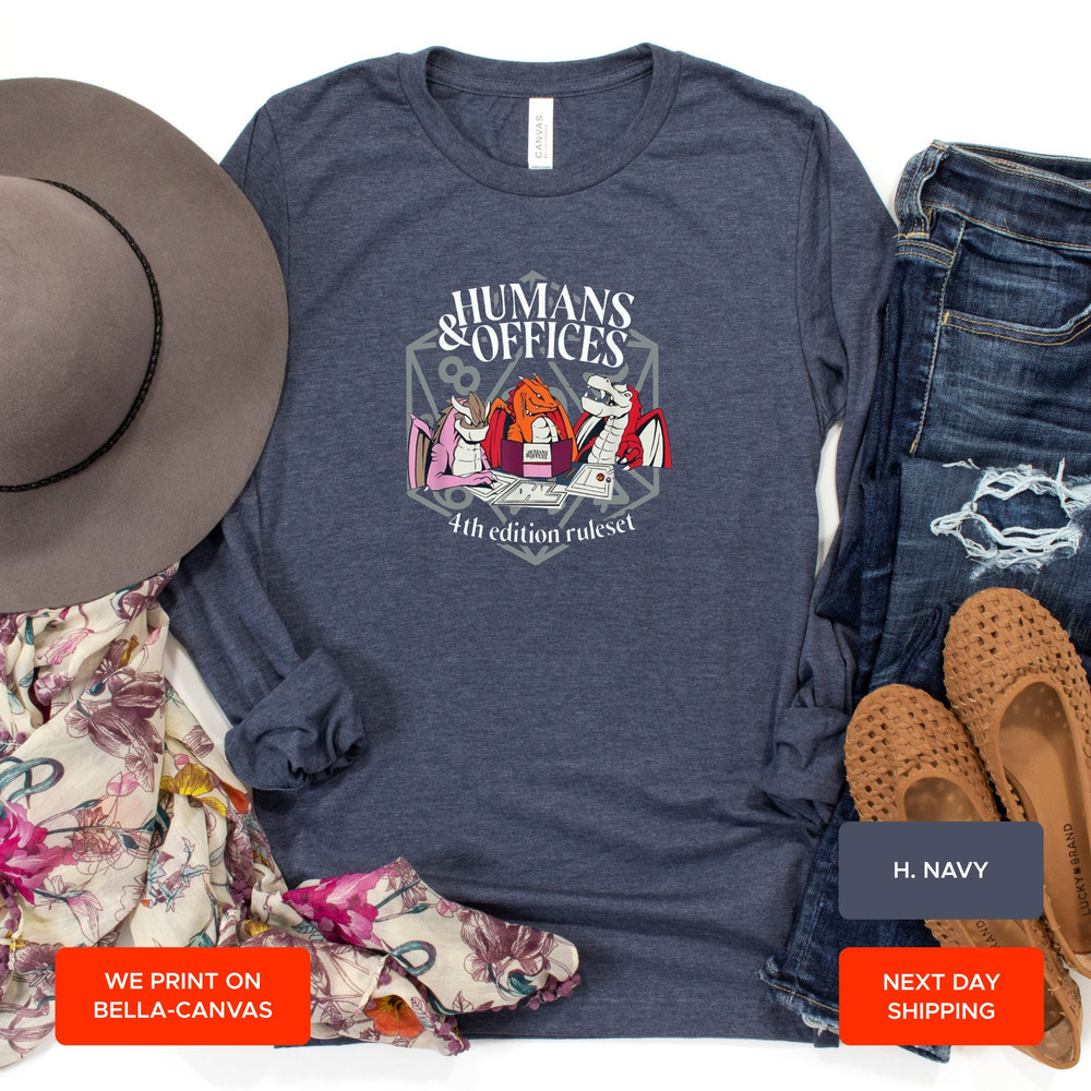 Humans And Offices Dragons Playing A Game In A Dungeon Shirt, Family Game Night, Dungeon Master Tee, Board Game Gaming Gifts, AY84 - 4.jpg