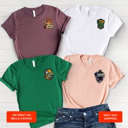 wizardry houses shirt, harry potter shirt, wizard school shirt, wizarding world, bookish shirt, sorting hat shirt, potte