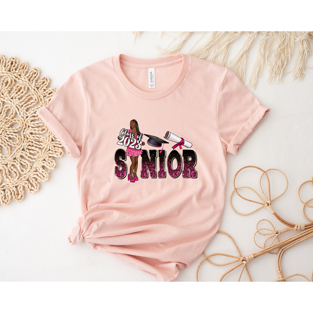 Senior Class Of 2023, Black Girl Senior Shirt, Afro Girl Graduation Shirt, Gift For Graduation, Custom Graduation Shirts, Graduation Sweater - 2.jpg