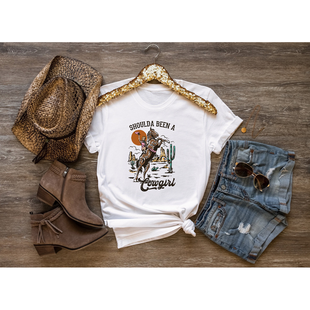 Should A Been A Cowgirl Shirt,Retro Cowgirl Shirt,Western Graphic Tee,Western Shirt,Cowgirl Tshirt,Rodeo Shirts,Rodeo Country Western Shirts - 1.jpg