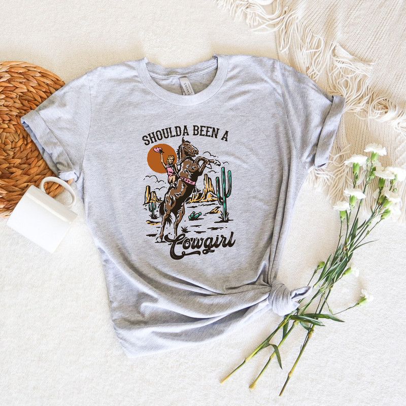 Should A Been A Cowgirl Shirt,Retro Cowgirl Shirt,Western Graphic Tee,Western Shirt,Cowgirl Tshirt,Rodeo Shirts,Rodeo Country Western Shirts - 2.jpg
