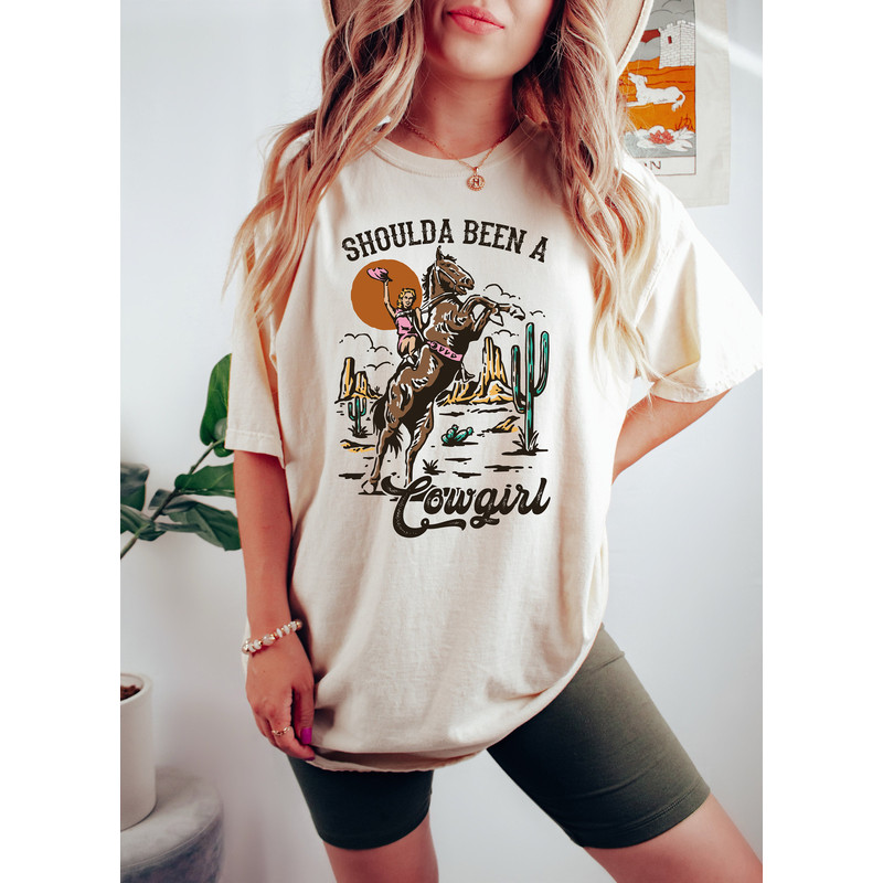 Should A Been A Cowgirl Shirt,Retro Cowgirl Shirt,Western Graphic Tee,Western Shirt,Cowgirl Tshirt,Rodeo Shirts,Rodeo Country Western Shirts - 3.jpg
